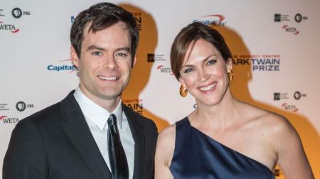 Bill Hader with his ex-wife, Maggie Carey